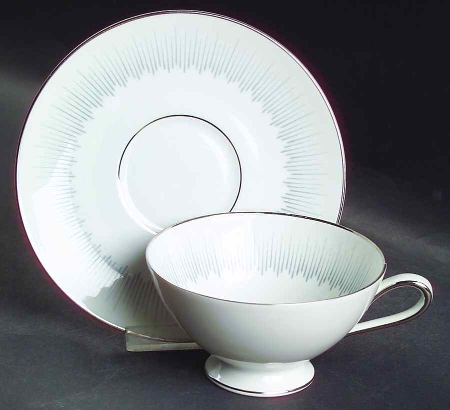 Blue Star Footed Cup & Saucer Set by Tirschenreuth-1