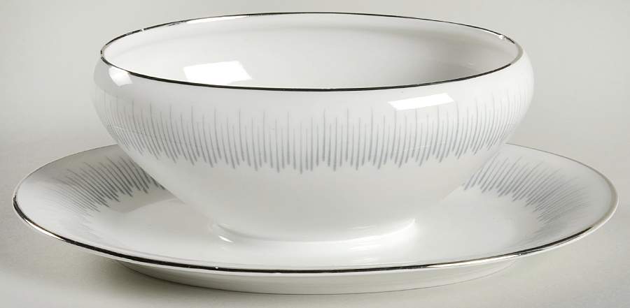 Blue Star Gravy Boat with Attached Underplate by Tirschenreuth-1