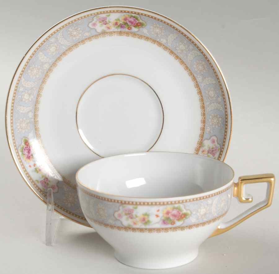 Cambridge Flat Cup & Saucer Set by Tirschenreuth-1