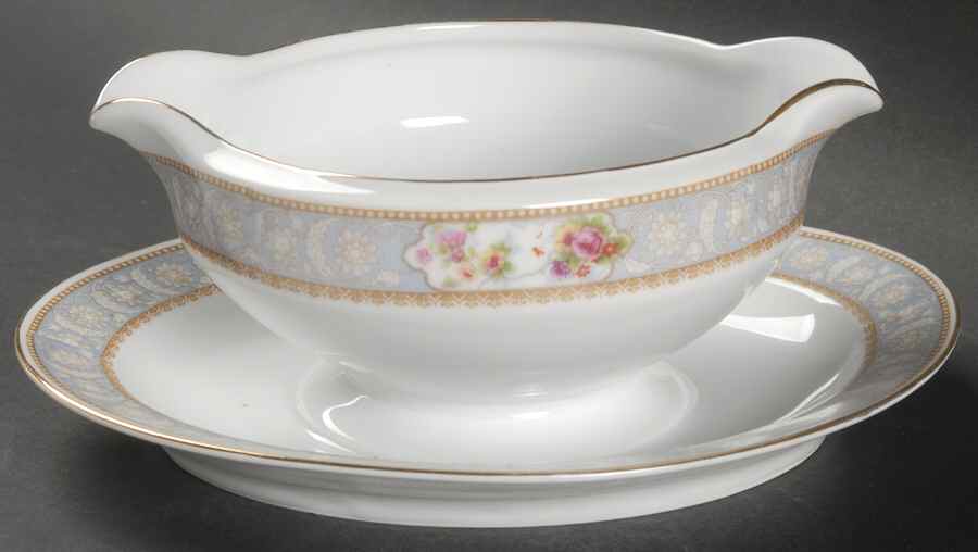 Cambridge Gravy Boat with Attached Underplate by Tirschenreuth-1