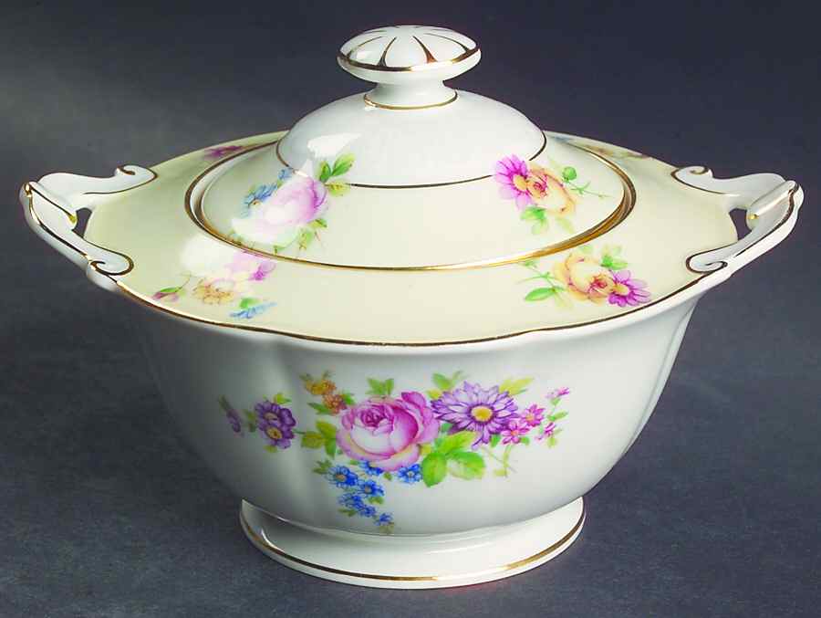 Carlton Sugar Bowl & Lid by Tirschenreuth-1