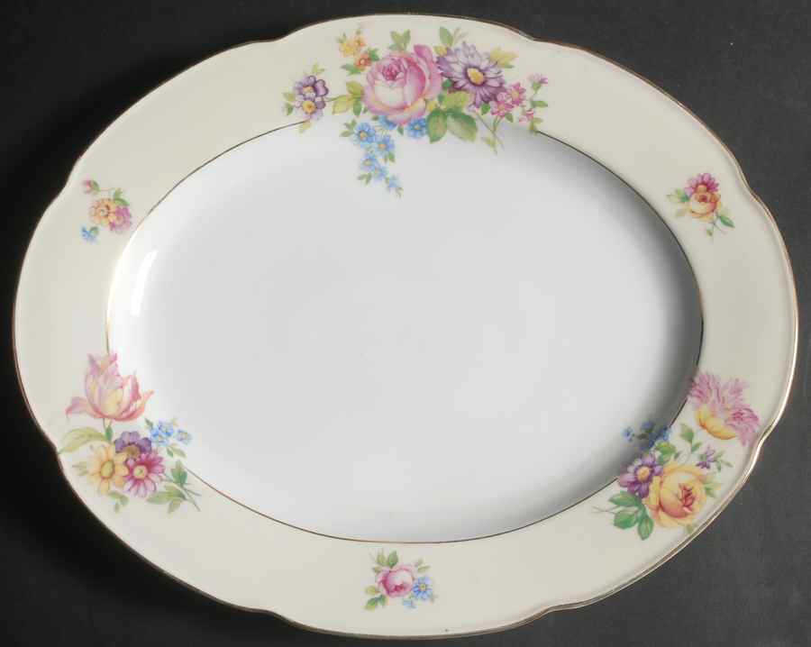 Carlton 14" Oval Serving Platter by Tirschenreuth-1