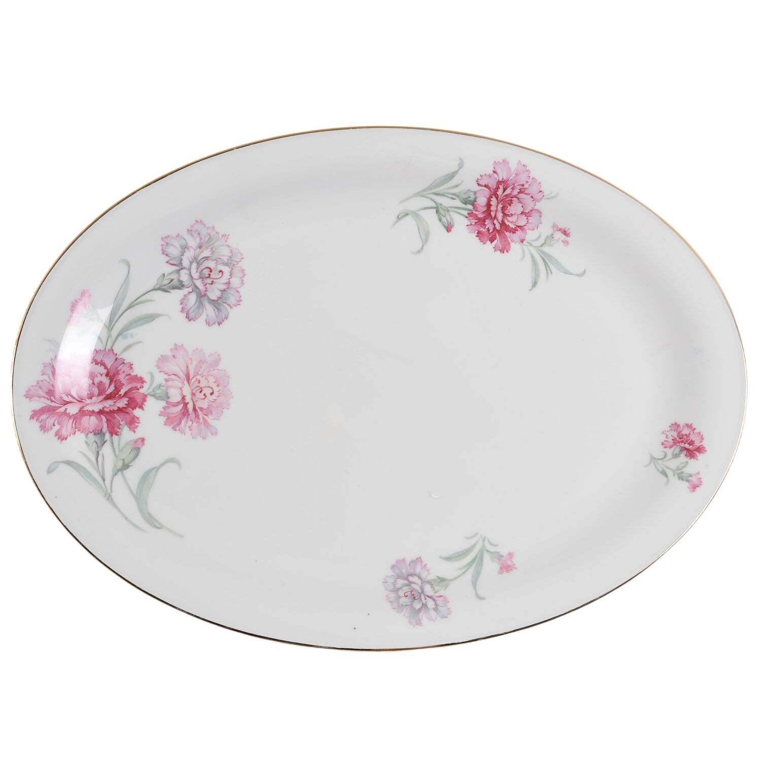 Carnation 13" Oval Serving Platter by Tirschenreuth-1