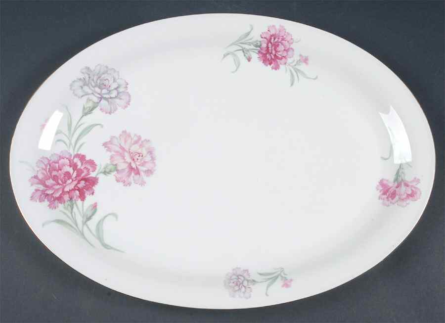 Carnation 15" Oval Serving Platter by Tirschenreuth-1
