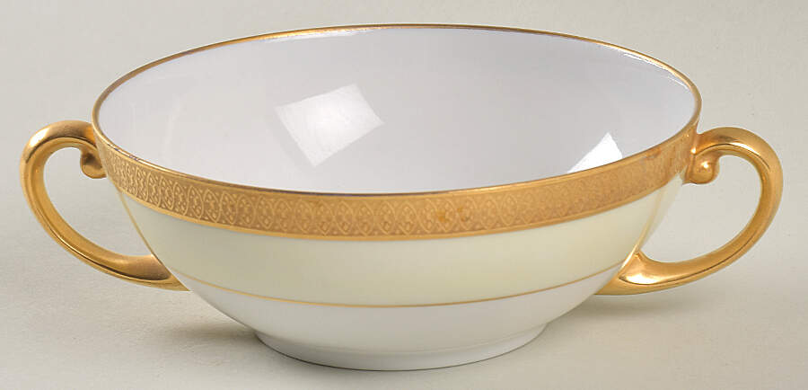 Clifton (Cream Border) Flat Cream Soup Bowl by Tirschenreuth-1