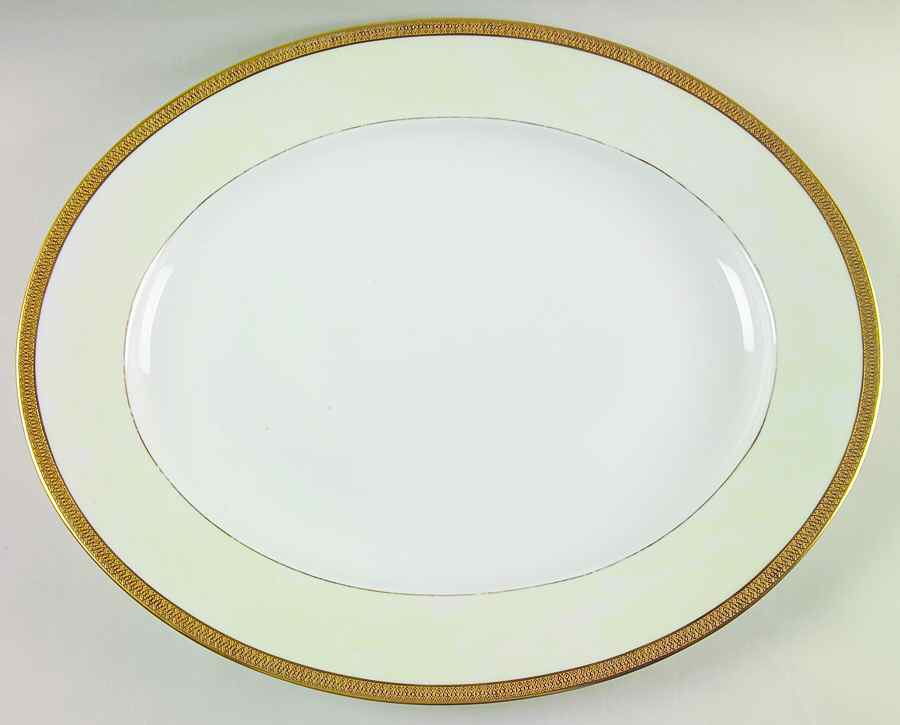 Clifton (Cream Border) 17" Oval Serving Platter by Tirschenreuth-1