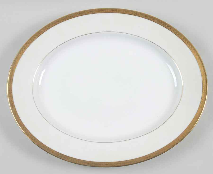 Clifton (Cream Border) 15" Oval Serving Platter by Tirschenreuth-1