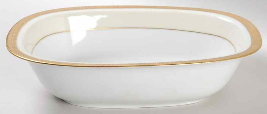Clifton (Cream Border) 9" Oval Vegetable Bowl by Tirschenreuth-1