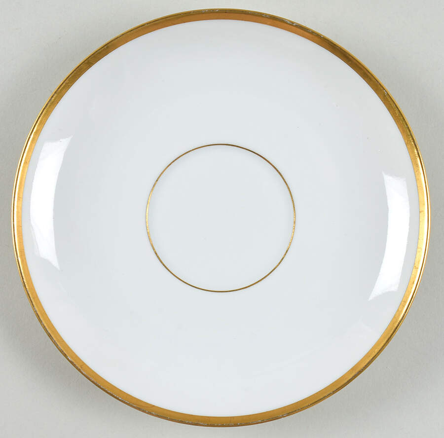 Colonial (Smooth Gold Band) Saucer for Oversized Cup by Tirschenreuth-1
