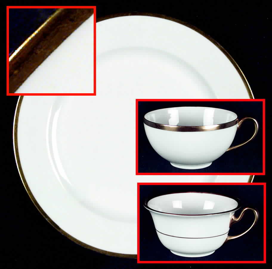 Colonial (Smooth Gold Band) Dinner Plate by Tirschenreuth-1