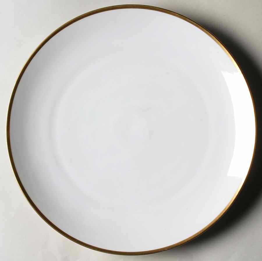 Colonial (Smooth Gold Band) 12" Chop Plate (Round Platter) by Tirschenreuth-1