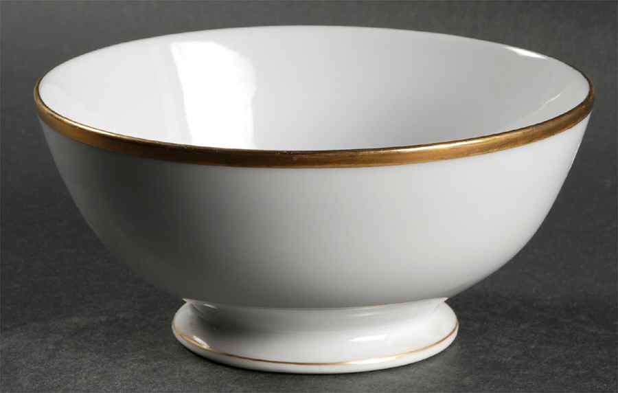 Colonial (Smooth Gold Band) Cranberry Bowl by Tirschenreuth-1