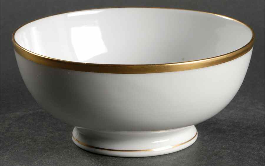 Colonial (Smooth Gold Band) Cranberry Bowl by Tirschenreuth-1
