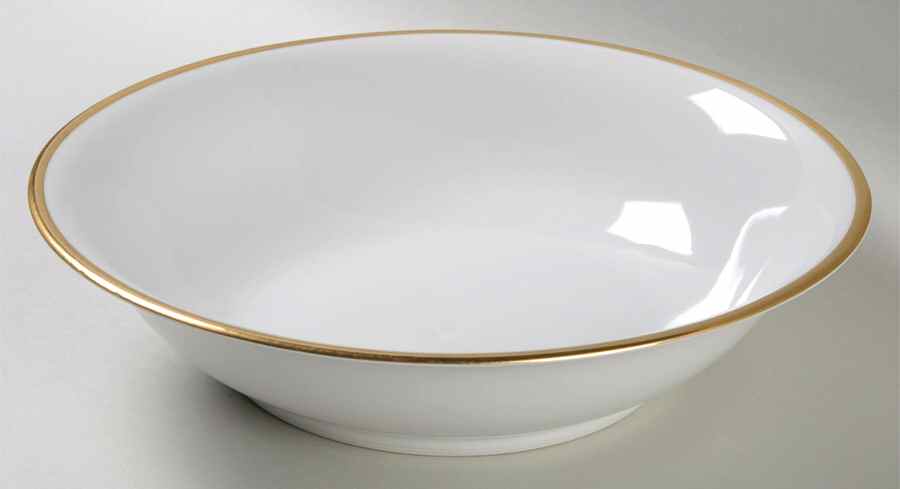 Colonial (Smooth Gold Band) 9" Round Vegetable Bowl by Tirschenreuth-1
