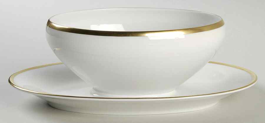 Colonial Gravy Boat with Attached Underplate by Tirschenreuth-1