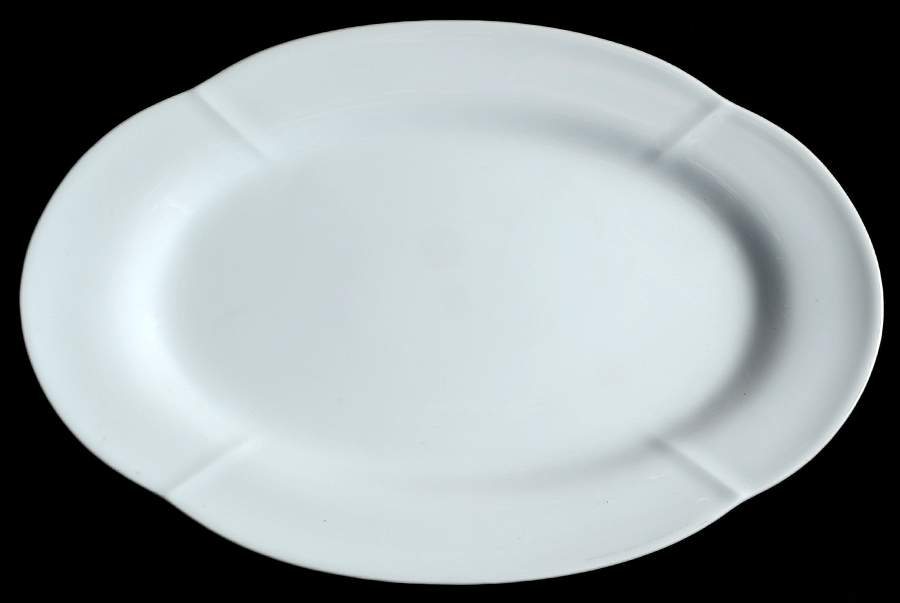 Cortina White 13" Oval Serving Platter by Tirschenreuth-1
