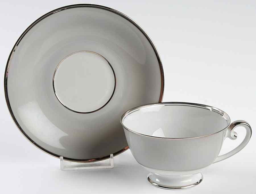 Dawn Footed Cup & Saucer Set by Tirschenreuth-1
