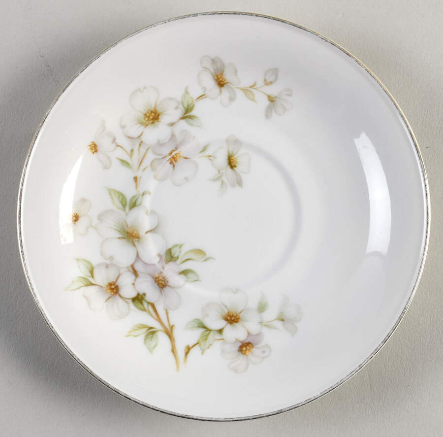 Dogwood Saucer for Footed Cup by Tirschenreuth-1
