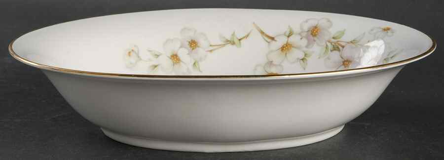 Dogwood 10" Oval Vegetable Bowl by Tirschenreuth-1