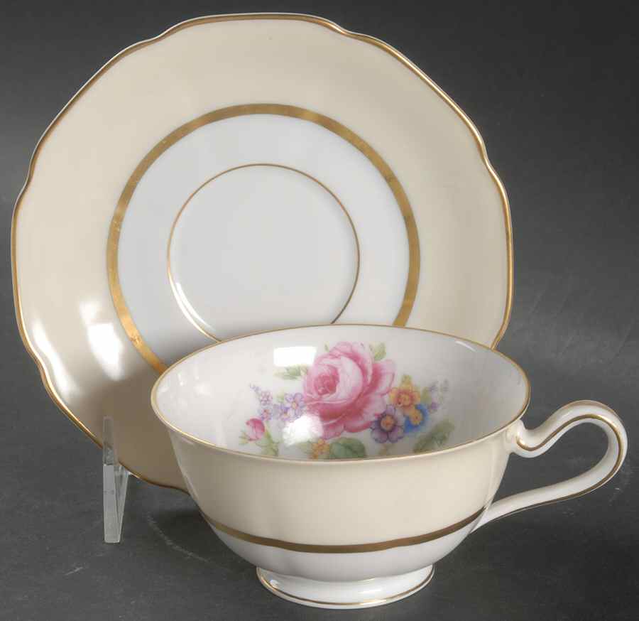 Dover Footed Cup & Saucer Set by Tirschenreuth-1
