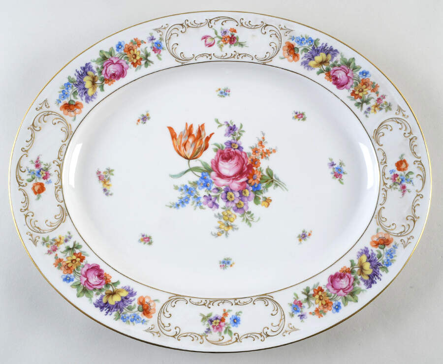 Dresden 16" Oval Serving Platter by Tirschenreuth-1