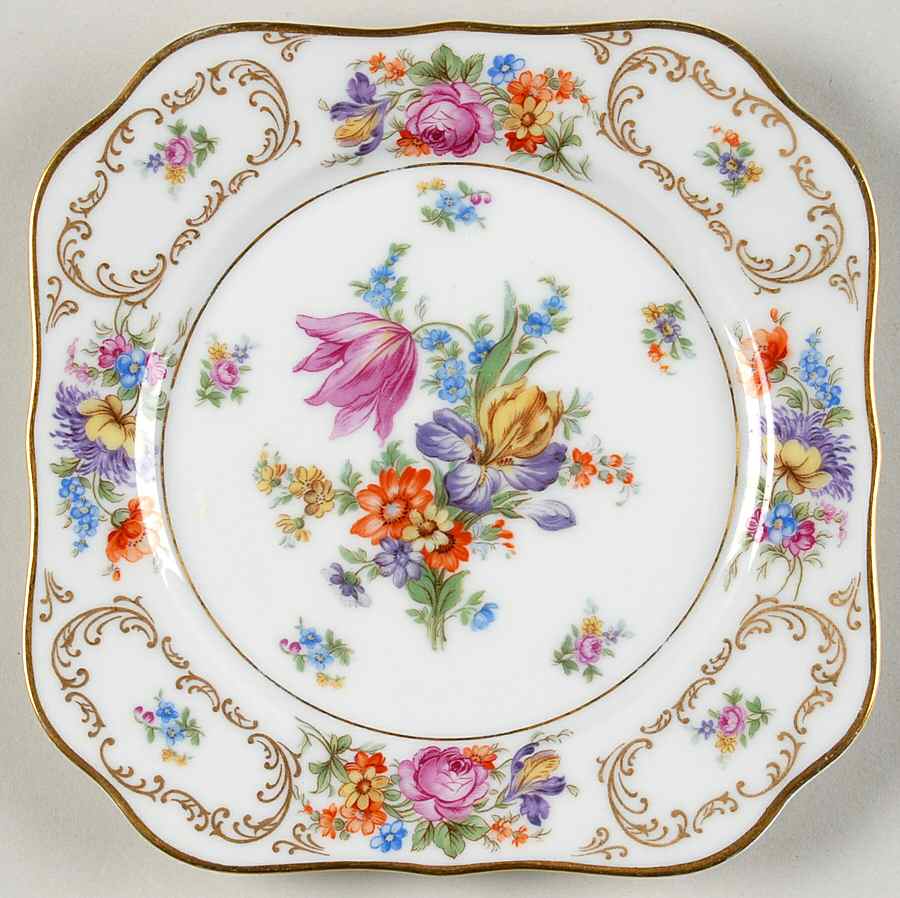 Dresden Square Bread & Butter Plate by Tirschenreuth-1