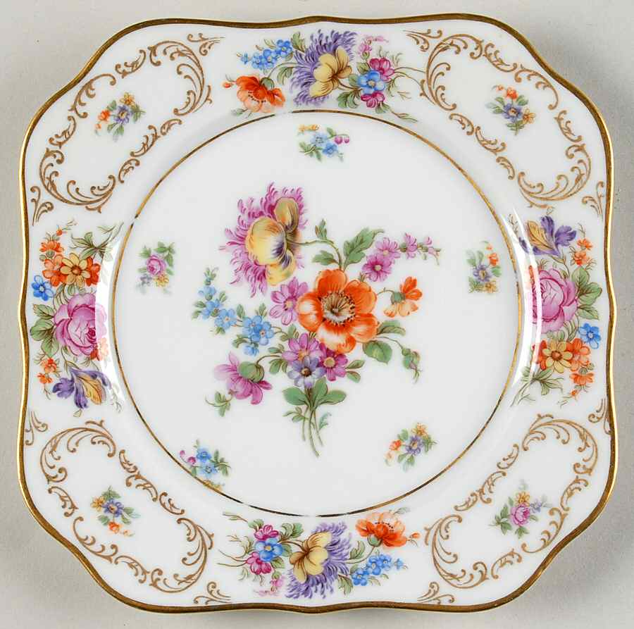 Dresden Square Bread & Butter Plate by Tirschenreuth-1