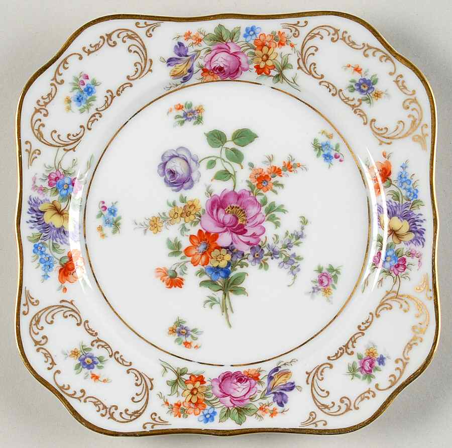 Dresden Square Bread & Butter Plate by Tirschenreuth-1