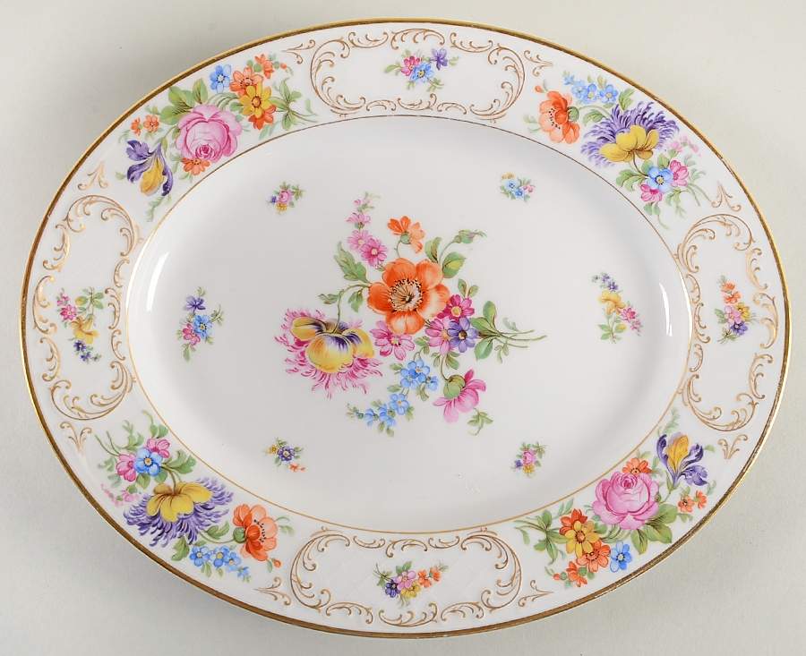 Dresden 12" Oval Serving Platter by Tirschenreuth-1