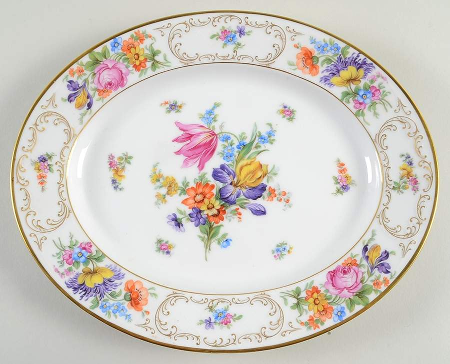 Dresden 12" Oval Serving Platter by Tirschenreuth-1