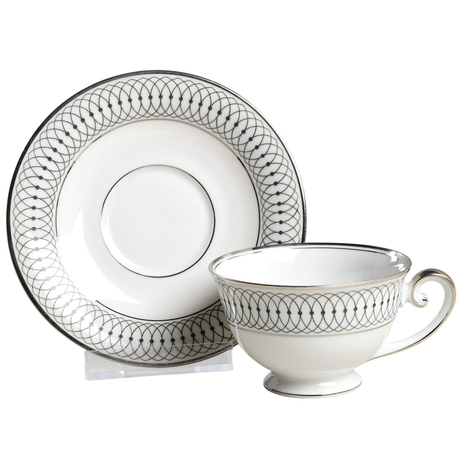 The Elgin Footed Demitasse Cup & Saucer Set by Tirschenreuth-1