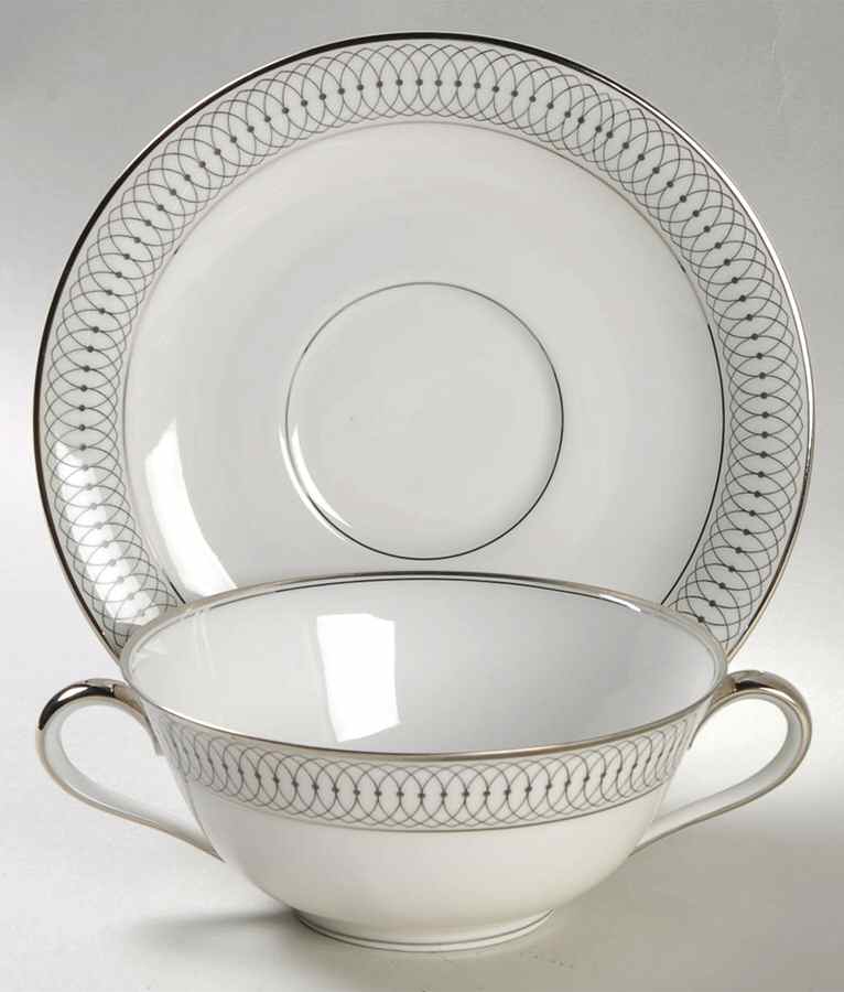 The Elgin Flat Cream Soup Bowl & Saucer Set by Tirschenreuth-1
