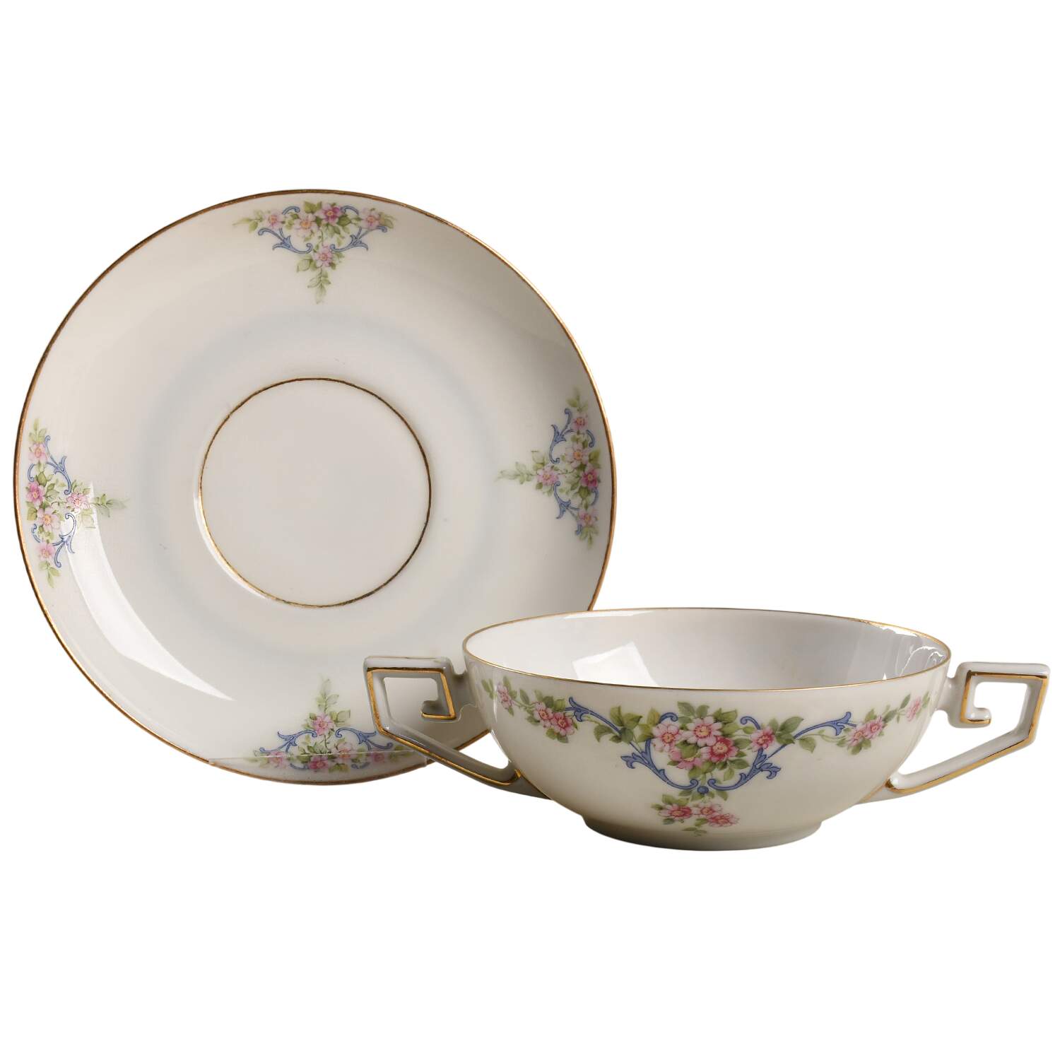 The Eton Flat Cream Soup Bowl & Saucer Set by Tirschenreuth-1