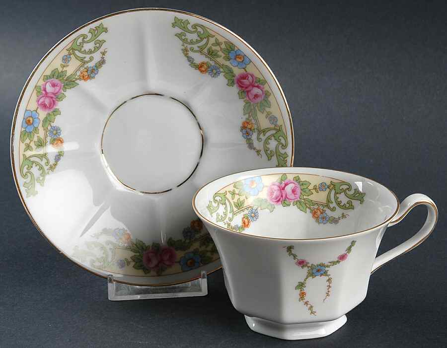 Fairmont Footed Cup & Saucer Set by Tirschenreuth-1