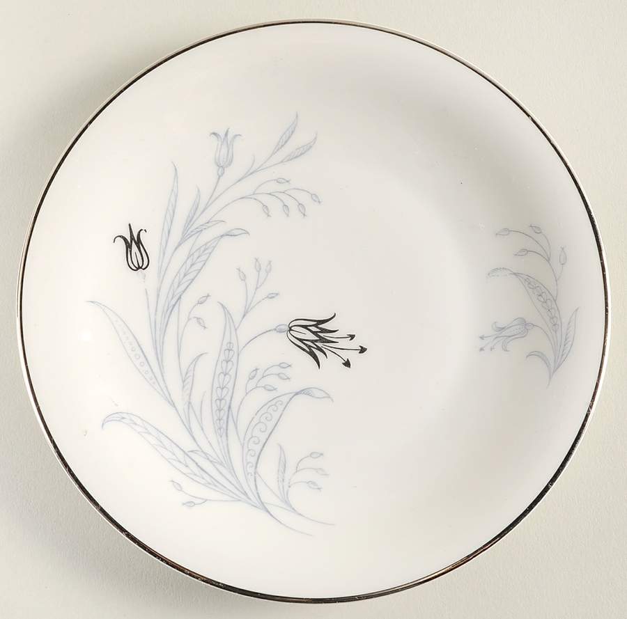 Fantasy (Blue and Platinum Flowers, Coupe) Bread & Butter Plate by Tirschenreuth-1