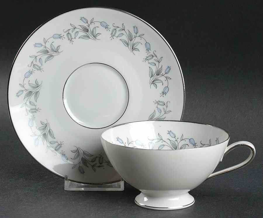 Flower Dance Footed Cup & Saucer Set by Tirschenreuth-1