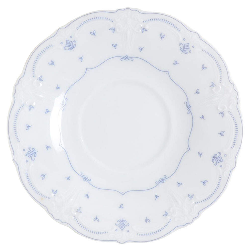 Fleur De Lis Blue Saucer for Flat Continental Cup by Tirschenreuth-1
