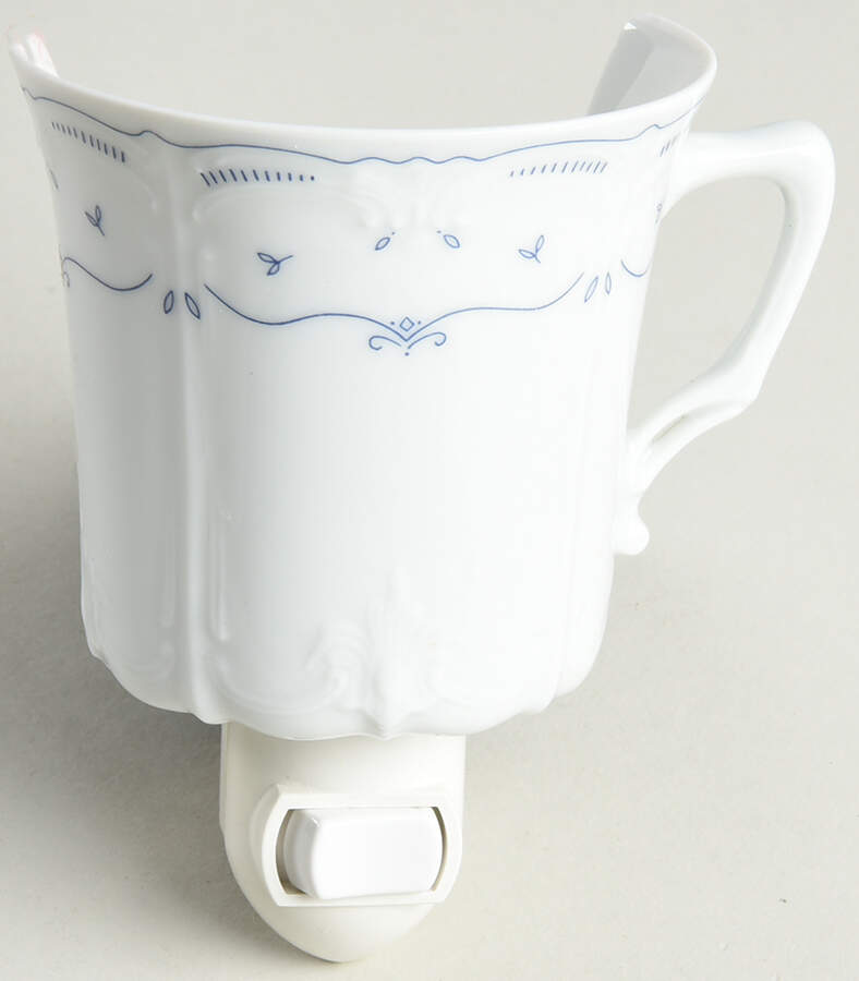 Fleur De Lis Blue 1 5/8" + cup (H) Night Light/Cup HC by Tirschenreuth-1