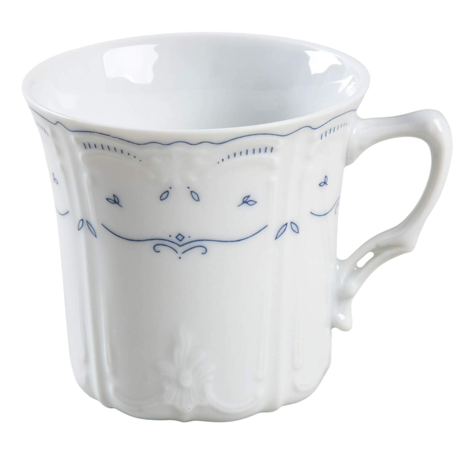 Fleur De Lis Blue Flat Demitasse Cup by Tirschenreuth-1