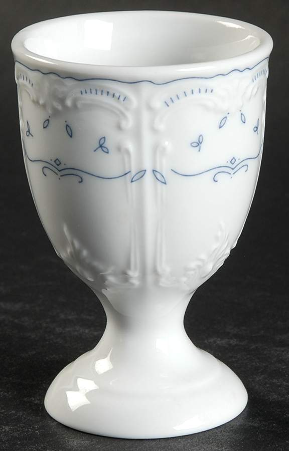 Fleur De Lis Blue Single Egg Cup by Tirschenreuth-1