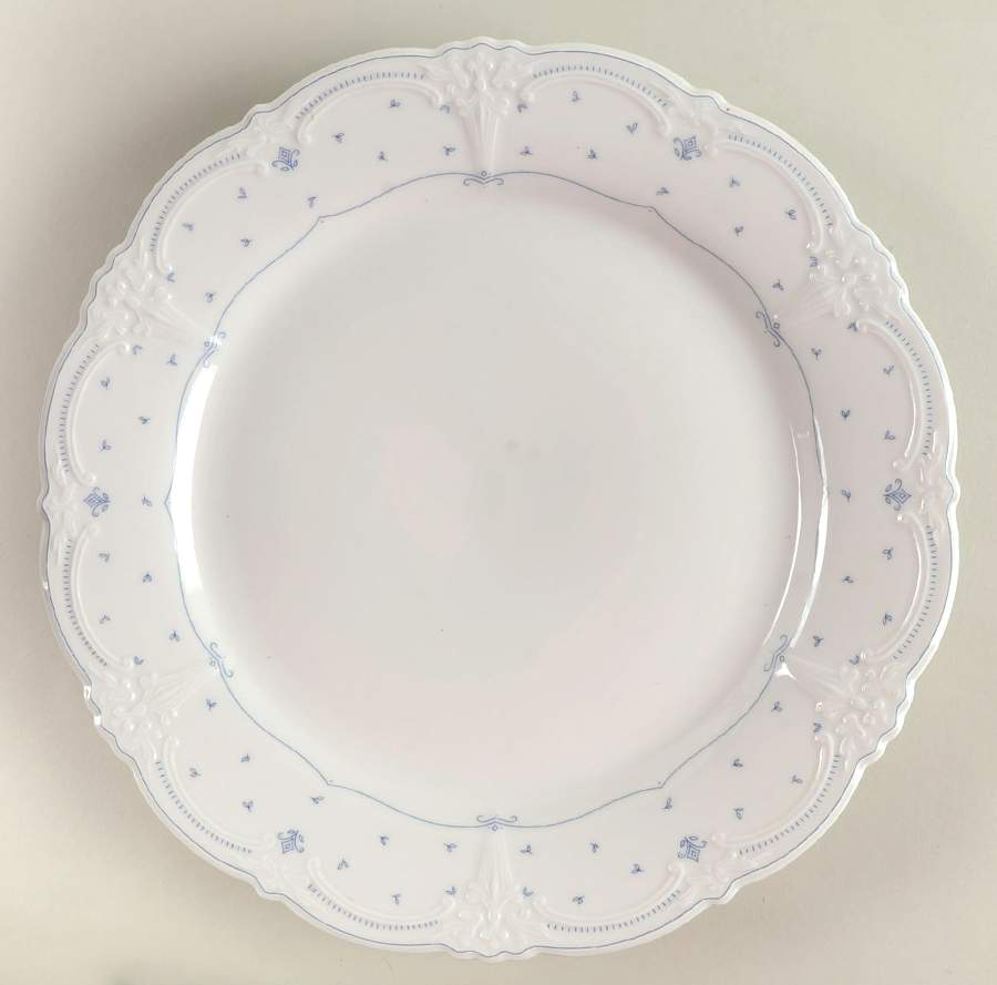 Fleur De Lis Blue 12" Chop Plate (Round Platter) by Tirschenreuth-1