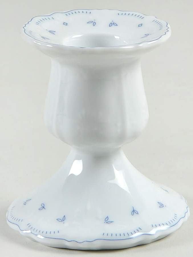 Fleur De Lis Blue Single Light Candlestick by Tirschenreuth-1