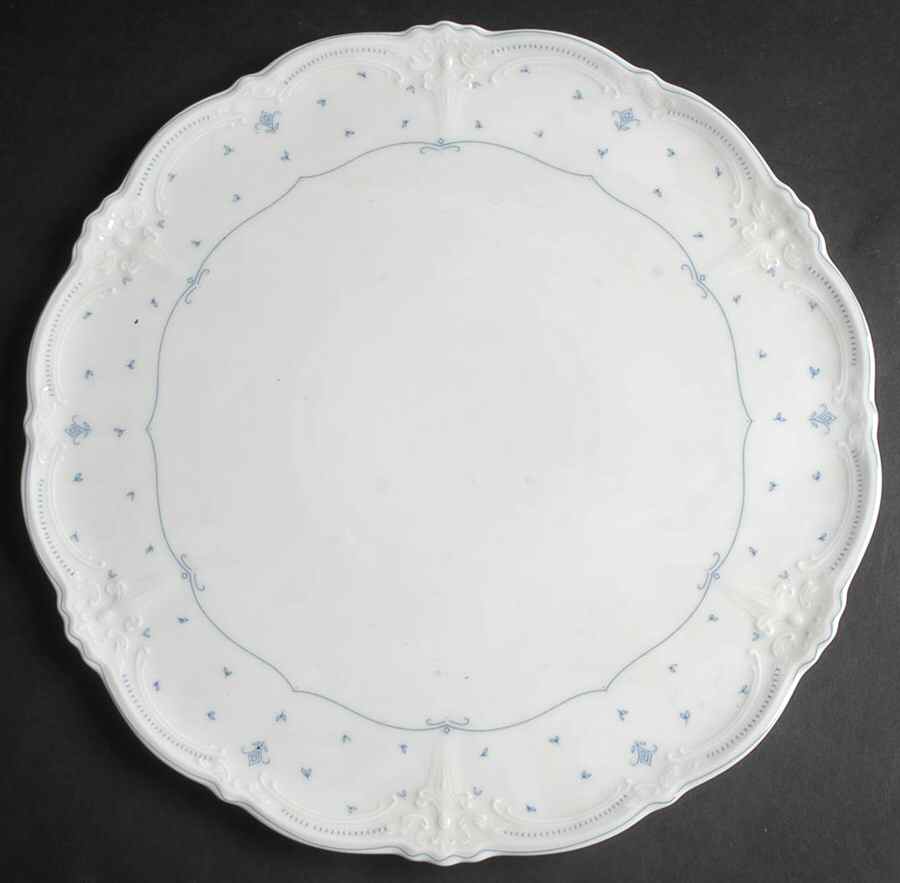 Fleur De Lis Blue Tart Dish by Tirschenreuth-1