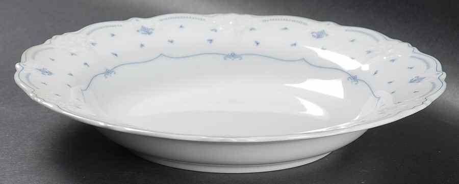 Fleur De Lis Blue Large Rim Soup Bowl by Tirschenreuth-1