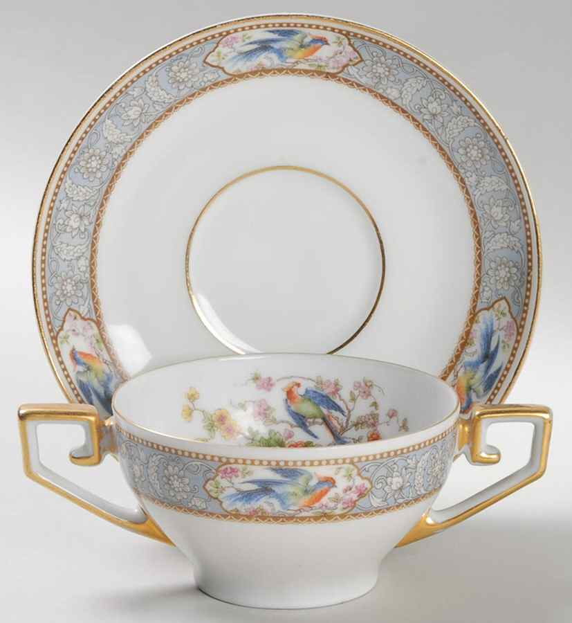 Florida Flat Bouillon Cup & Saucer by Tirschenreuth-1