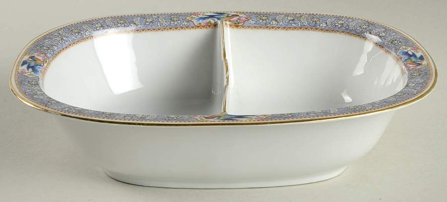 Florida 9" Oval Divided Vegetable Bowl by Tirschenreuth-1
