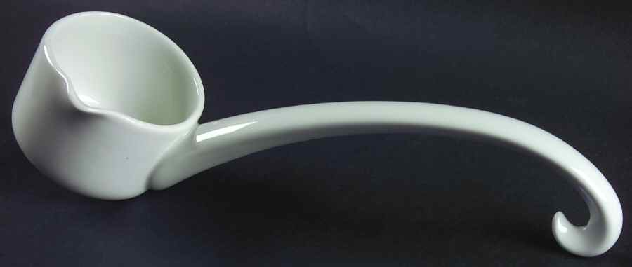 Fortuna White Tureen Ladle by Tirschenreuth-1