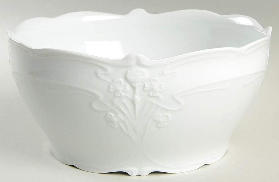 Fortuna White 9" Round Vegetable Bowl by Tirschenreuth-1