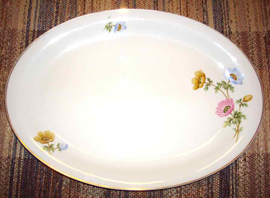 The Fragrance 14" Oval Serving Platter by Tirschenreuth-1