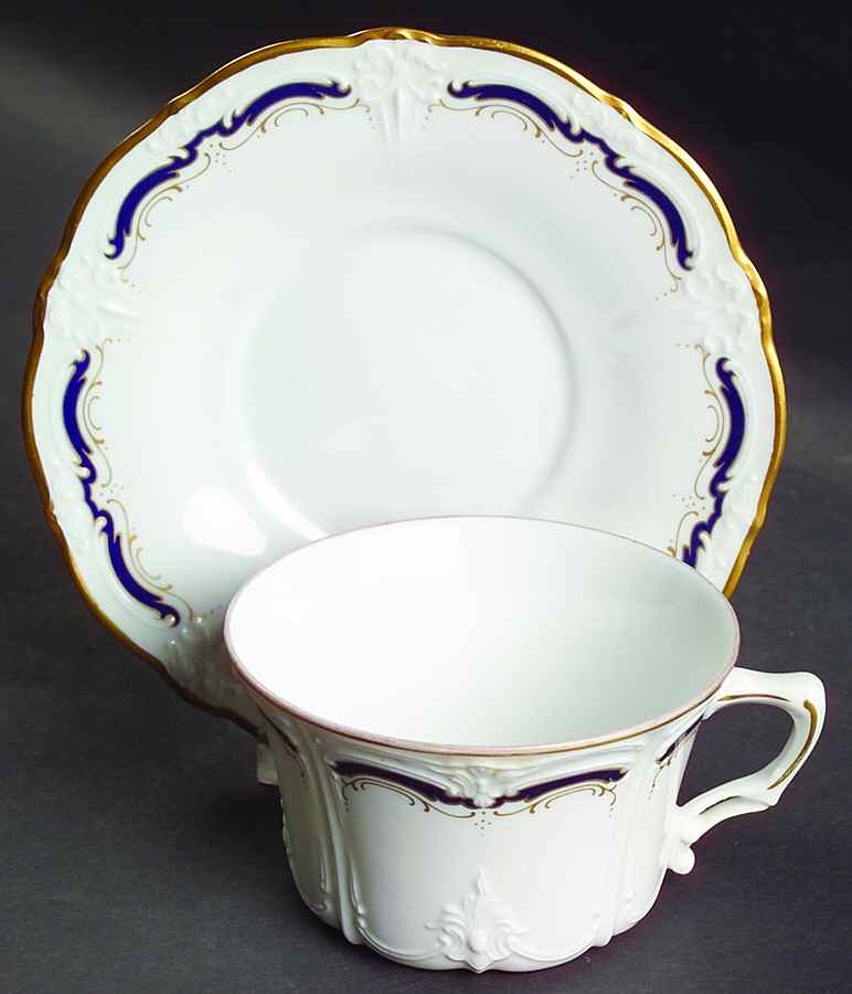 Gloriette Flat Cup & Saucer Set by Tirschenreuth-1